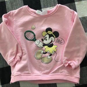 Girls Zara sweatshirt (Minnie and Mickey)